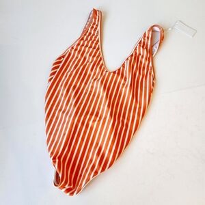 Thalassa Orange Stripe One piece Bikini S NWT
